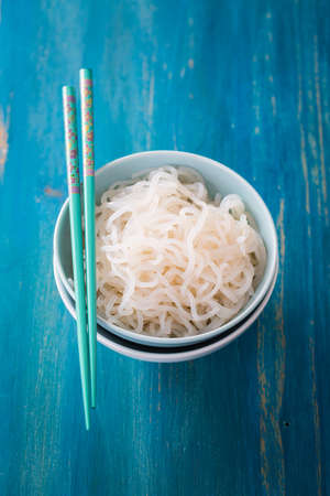 Japanese food - Shirataki noodles (Konjac)の写真素材