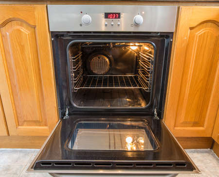 Open oven with hot air ventilationの写真素材
