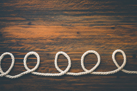 Nautical with ropeの写真素材