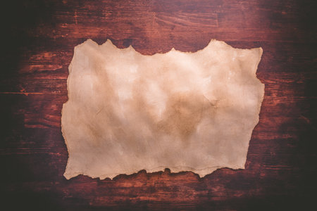 Old paper on brown wood texture with natural patternsの写真素材
