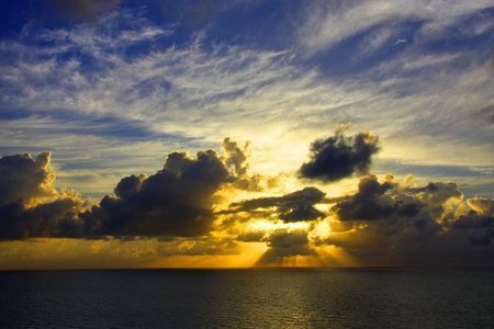 An ocean sunrise.