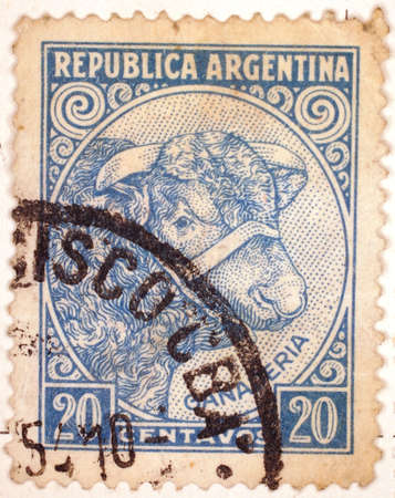 Vintage Argentinian Postage Stampの写真素材