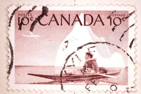 Vintage Canadian Postage Stampの写真素材