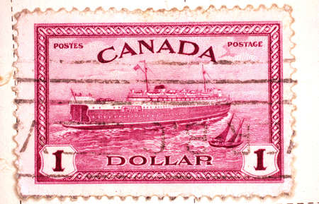 Vintage Canadian Postage Stampの写真素材