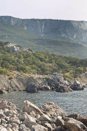 Beautiful coastal scenery of Cape Aya, Crimea の写真素材
