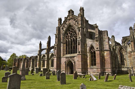 Melrose Abbey, Scotland の写真素材