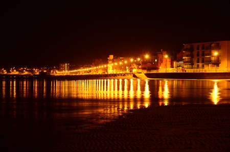 Portobello at Night, Edinburghの写真素材