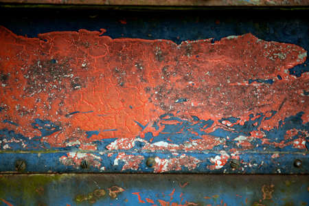 Detail of metal surface with old paintの写真素材