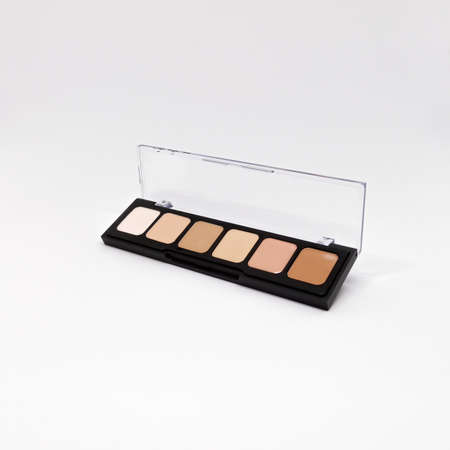 Colorful decorative cosmetics over whiteの写真素材