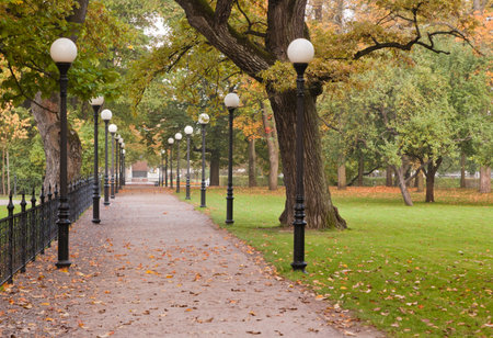 Autumn park Kadriorg, Tallinnの写真素材