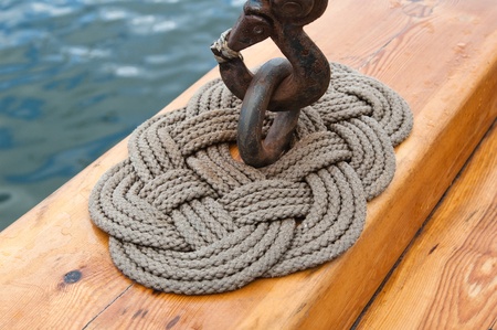 Old sailing ship masts and sails and riggingの写真素材