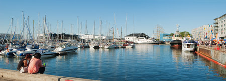 TALLINN, ESTONIA - JULY 17 - People have a rest on  Tallinn's Sea Days 2011 event, at July 17, 2011...