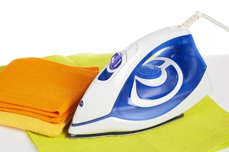 Electric iron, it is isolated on whiteの写真素材