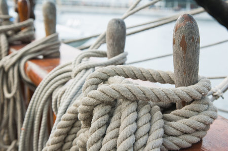 Rigging of an ancient sailing vessel