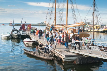 TALLINN, ESTONIA - JULY 14 - People on celebrating at the  Tallinnのeditorial素材