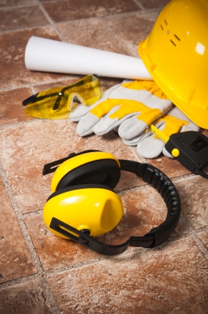 Standard construction safety equipmentの写真素材