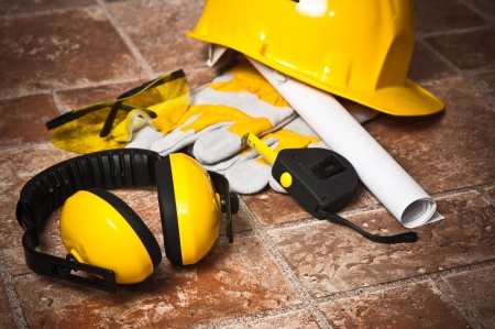 Standard construction safety equipmentの写真素材