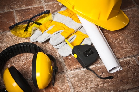 Standard construction safety equipmentの写真素材