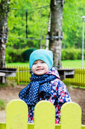 Portrait of the girl in parkの写真素材