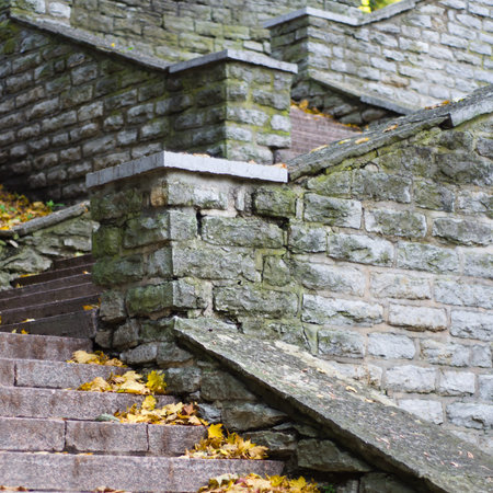 Stone staircase leading up, close-up