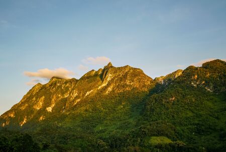 Beautiful sunny day is in landscape hight mountains at Doi Luang. Chiang Dao, Chiang Mai, Thailand.の写真素材