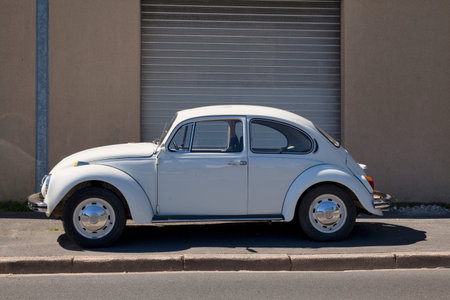 Bayeux, France - August 06 2020: The Volkswagen Beetle was manufactured and marketed by German...