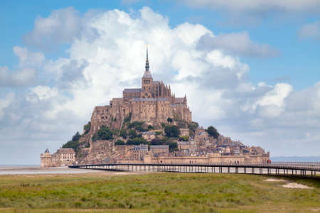 The Saint Michael's Mount (French: Mont-Saint-Michel) is a tidal island and mainland commune in Normandy, France.のeditorial素材