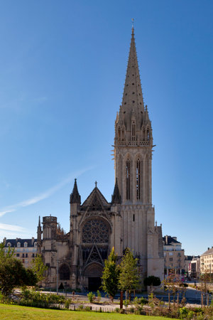 Caen, France - August 06 2020: The Saint-Pierre church is one of the main religious buildings in the...