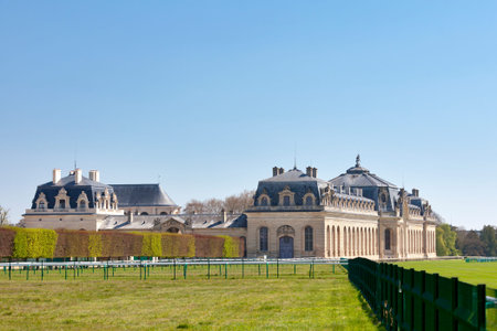 Chantilly, France - April 25 2021: The Great Stables, home of the Living Museum of the Horse (French: MusÃ©e Vivant du Cheval).のeditorial素材