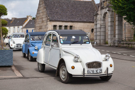 Pleyber-Christ, France - July 04 2021: The CitroÃ«n 2CV (French: Deux chevaux) is an economy car...