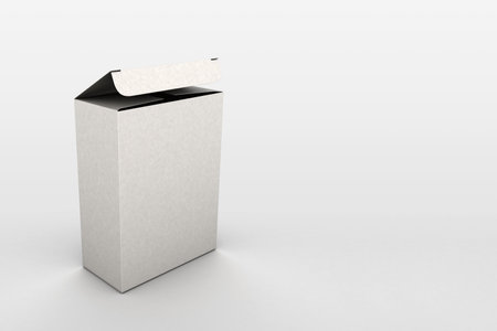 Carton box isolated on white background with copy space to be used for mockup projects.の写真素材