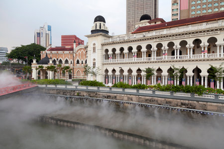Kuala Lumpur, Malaysia - September 12 2018: The Jabatan Warisan Negara (English: Department of National Heritage) located across the Merdeka Square in Kuala Lumpur at the junction of Jalan Tun Perak and Jalan Raja.のeditorial素材