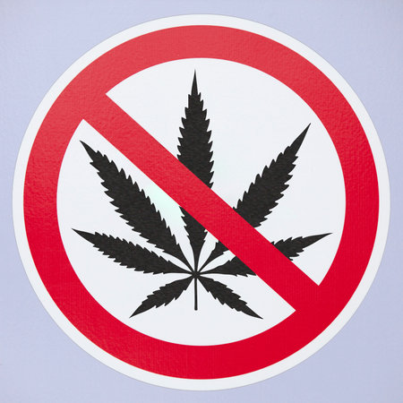 Close up on a No Marijuana Sign.の写真素材