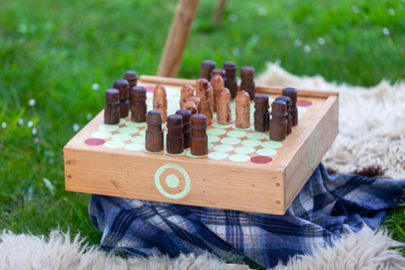 The Tablut is a variant, from SÃ¡pmi of the tafl game. It is unique among tafl games in that it is known to have still been played in the 18th century.の写真素材