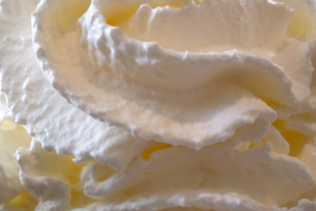 Close-up on Chantilly creamの写真素材