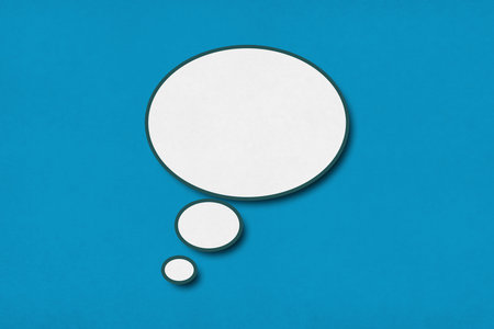 Close-up on a thought bubble.の写真素材