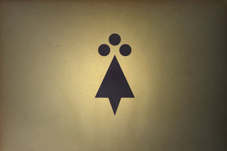 A black ermine printed on an old paper.の写真素材