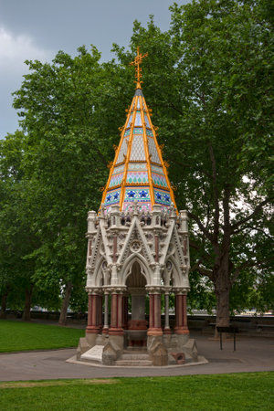 Buxton Memorial Fountain in Victoria Tower Gardens, London.の写真素材