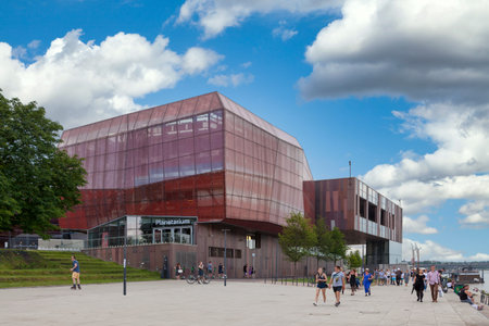 Warsaw, Poland - June 08 2019: The Heavens of Copernicus is a modern planetarium where visitors can...