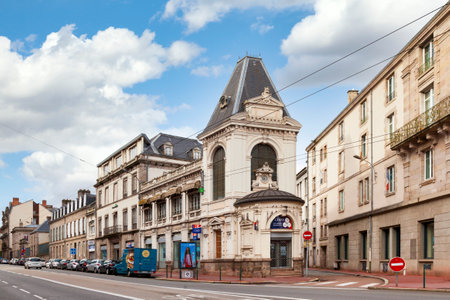 Limoges, France - November 09 2019: The Armed Forces Information and Recruitment Center (French: Centre d'information et de recrutement des forces armÃ©es - CIRFA) in the city center, is the place to apply in the French navy.のeditorial素材