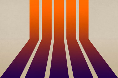 Colorful gradient perspective strips background wallpaperの写真素材