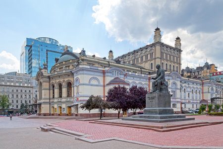 Kiev, Ukraine - July 06 2018: The Kyiv Opera group was formally established in the summer of 1867, and is the third oldest in Ukraine.のeditorial素材