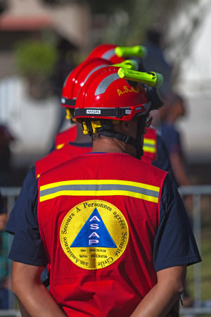 Saint Denis, Reunion - July 14 2016: First Responder from the A.S.A.P. (Assistance Secours A...