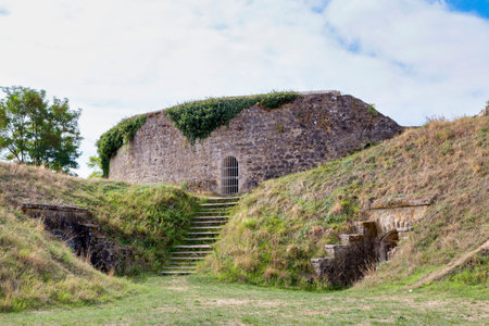 The Morlot Battery, also called Fort Morlot, is located in Laon (Aisne). It was built in 1878 by SÃ©rÃ© de RiviÃ¨res in order to establish military communications with the forts of Laonnois.の写真素材
