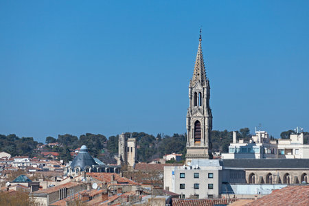 Sainte-PerpÃ©tue and Sainte-FÃ©licitÃ© Church (French: Ãglise Sainte-PerpÃ©tue et Sainte-FÃ©licitÃ©) is an eclectic style church located in NÃ®mes, in the department of Gard and the Occitanie region.の写真素材