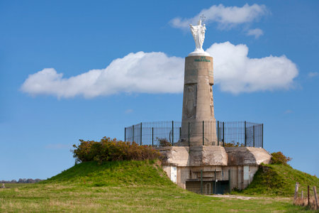 Notre-Dame-de-la-Falaise, sometimes called Notre-Dame-des-Flots is a monumental statuary group located in Mers-les-Bains in France. It was inaugurated in 1878.の写真素材