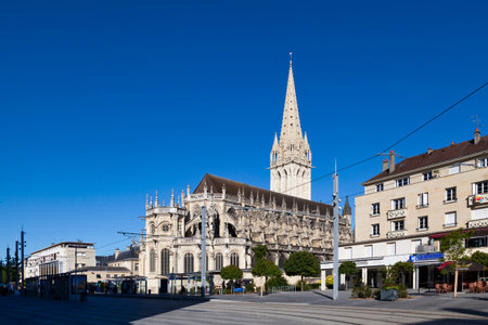 Caen, France - August 06 2020: The Saint-Pierre church is one of the main religious buildings in the...