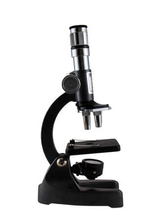 Photo of a microscope isolated on whiteの写真素材
