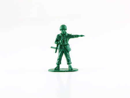 Photo of an army man isolated on whiteの写真素材