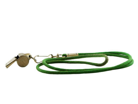 Photo of a whistle isolated on whiteの写真素材